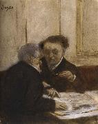 Edgar Degas At the Cafe Chateauden oil painting picture wholesale